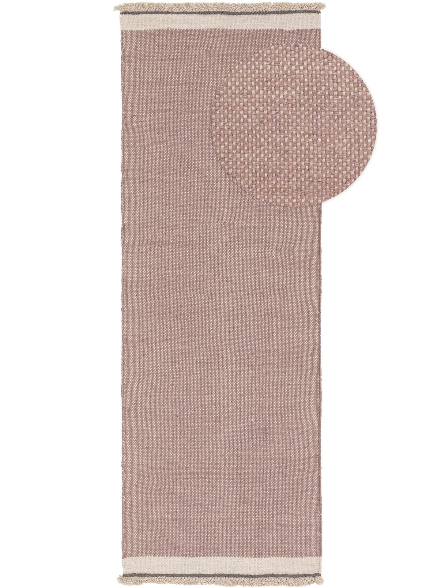 KUNSTLOFT VLNĚNÝ běhoun Karla Růžová 80x250 cm