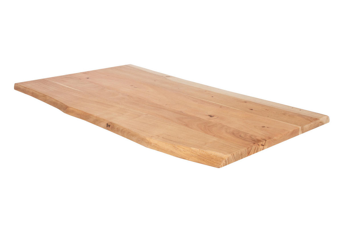 TISCHPLATTE CURT - Beige/Naturfarben, Akazienholz/Holz (60/100/3cm) - SAM