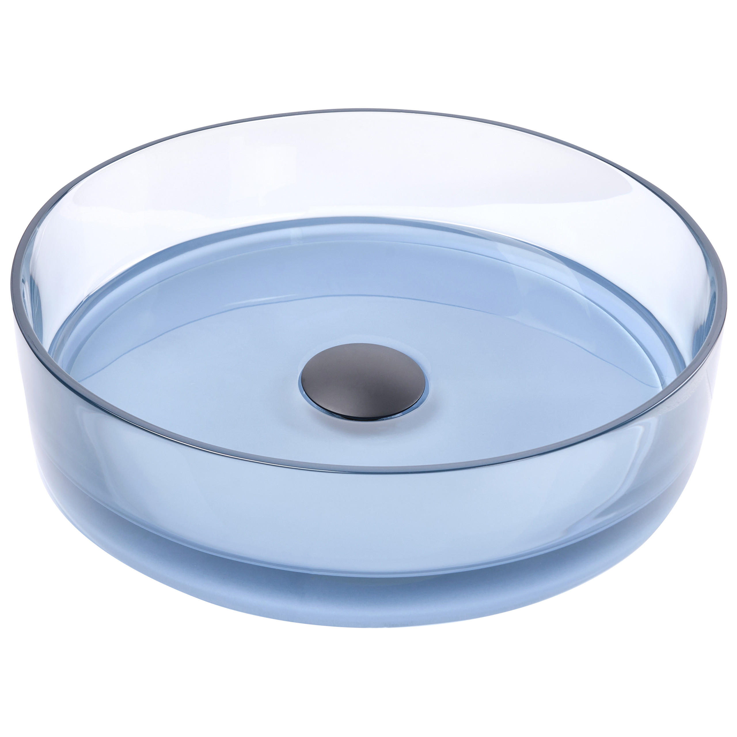 AUFSATZWASCHBECKEN Hellblau 36 cm Mineralwerkstoff Tolosa - Blau/Hellblau, Keramik (36/10/36cm) - Beliani