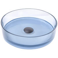 AUFSATZWASCHBECKEN Hellblau 36 cm Mineralwerkstoff Tolosa - Blau/Hellblau, Keramik (36/10/36cm) - Beliani