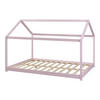 HAUSBETT Cerro - Rosa, Holz (120/200cm) - [en.casa]