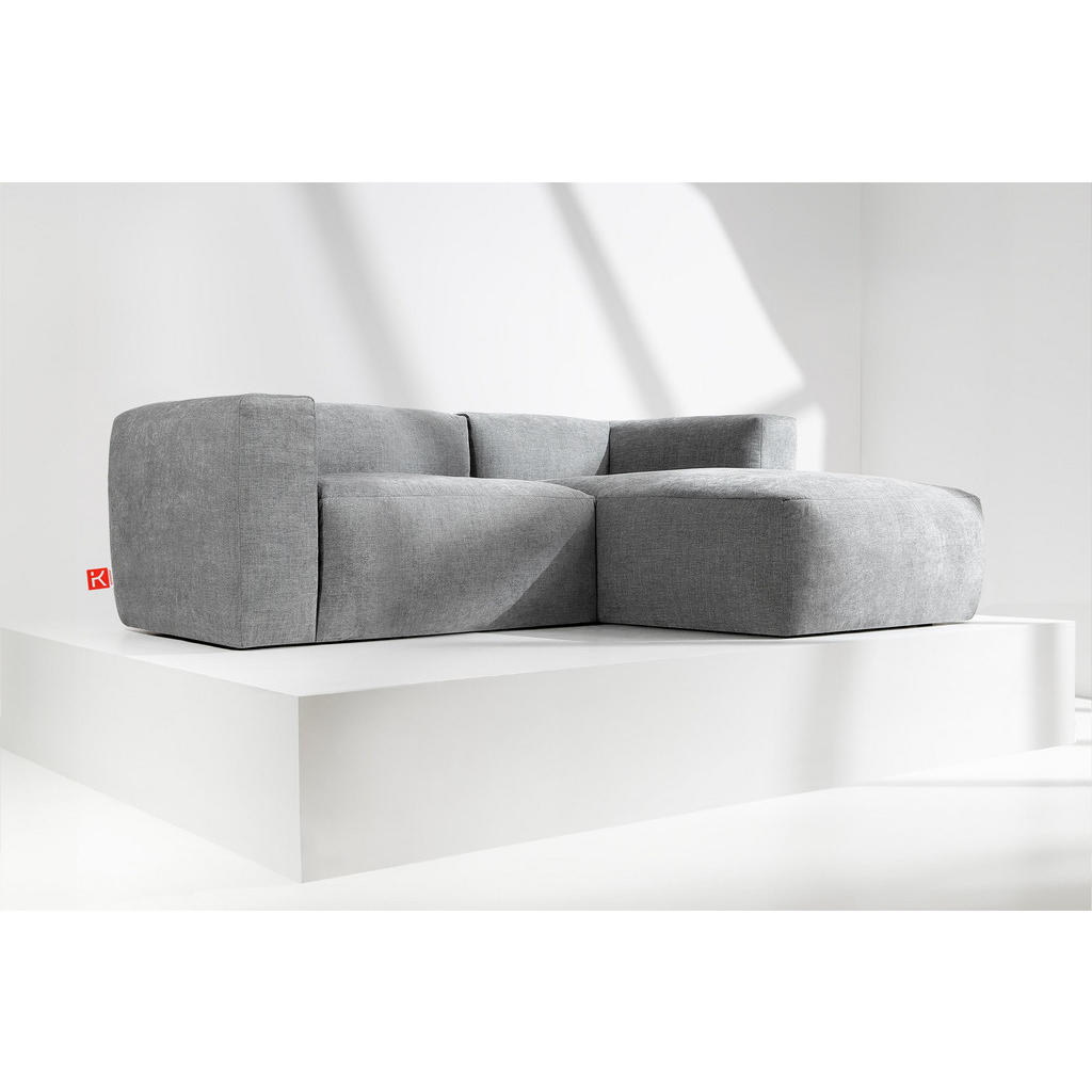 Thumbnail - Konsimo® Eckmodulsofa-Rechts, Hellgrau, Textil, L-Form,Freiform, 237x180 cm, Wohnzimmer, Sofas & Couches, Wohnlandschaft...