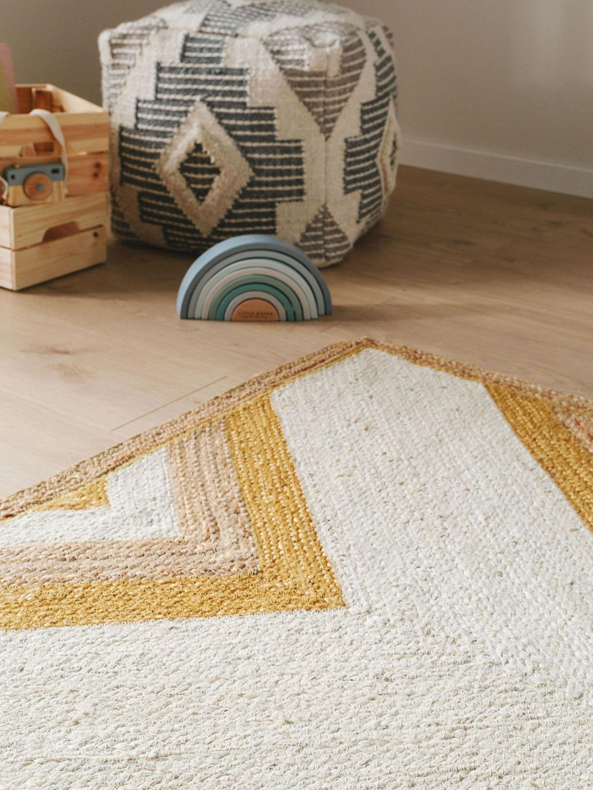 KINDERTEPPICH Frieda Gelb 80x120 cm - Gelb, Naturmaterialen (80/1cm) - KUNSTLOFT