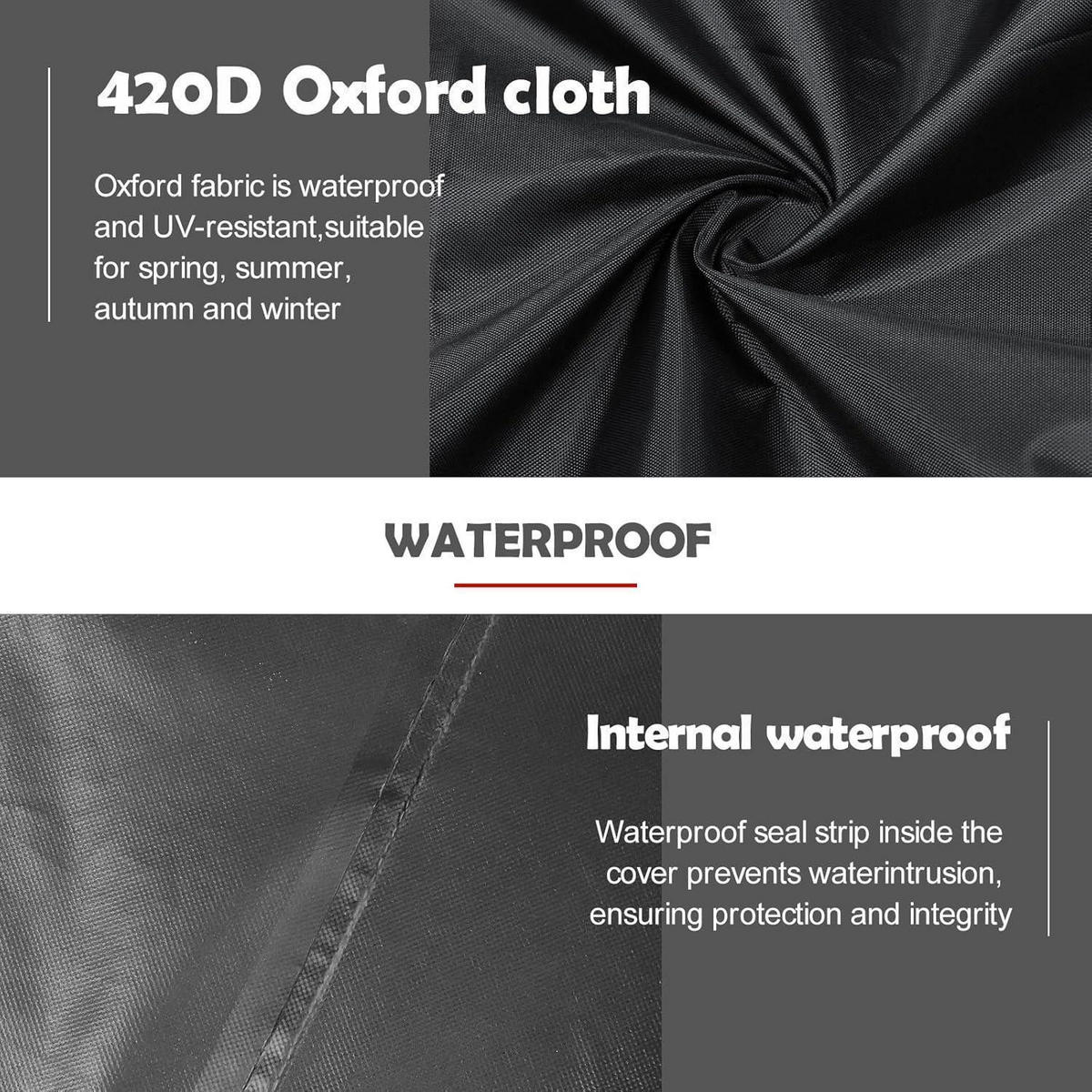 GRILLABDECKUNG 76 cm wasserdicht für Gasgrill - Schwarz, Textil (66/109/76cm)
