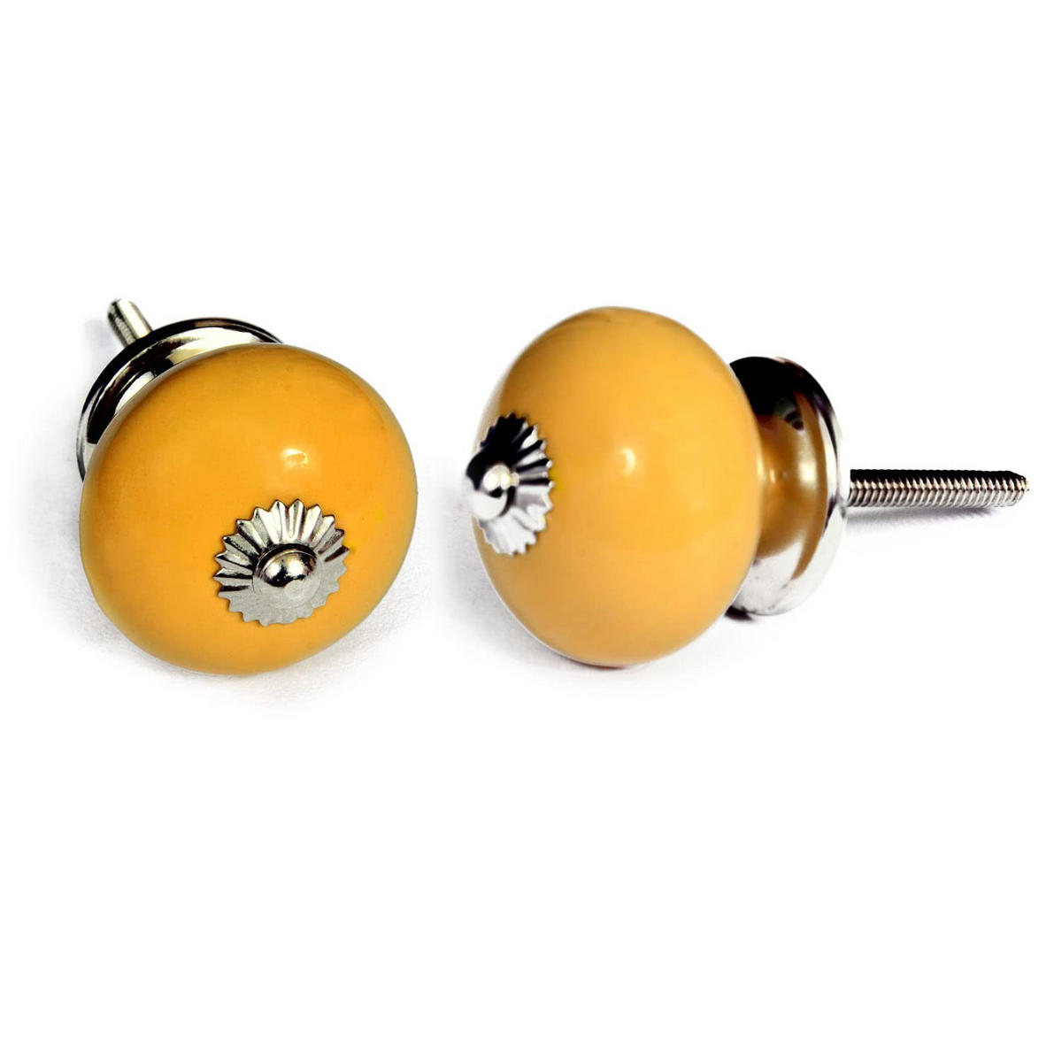 KERAMIKKNÖPFEN Set mit 20 mit schwarzem Blumenmosaikdesign 38 mm Durchmesser. - Schwarz, Keramik (4/4/6.9cm) - Nacnic