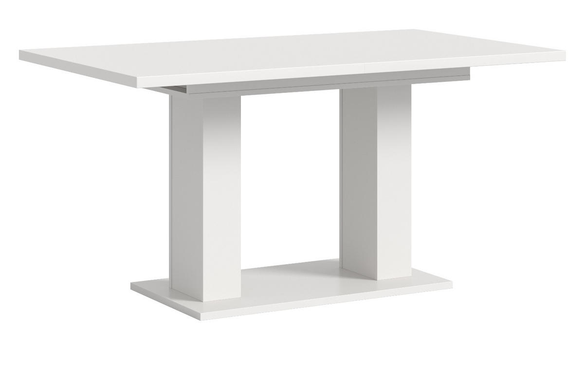 ESSTISCH weiß, Küchentisch ausziehbar 150 - 190 cm - Weiß, Holzwerkstoff/Metall (150/90/76cm) - Inn.Furn