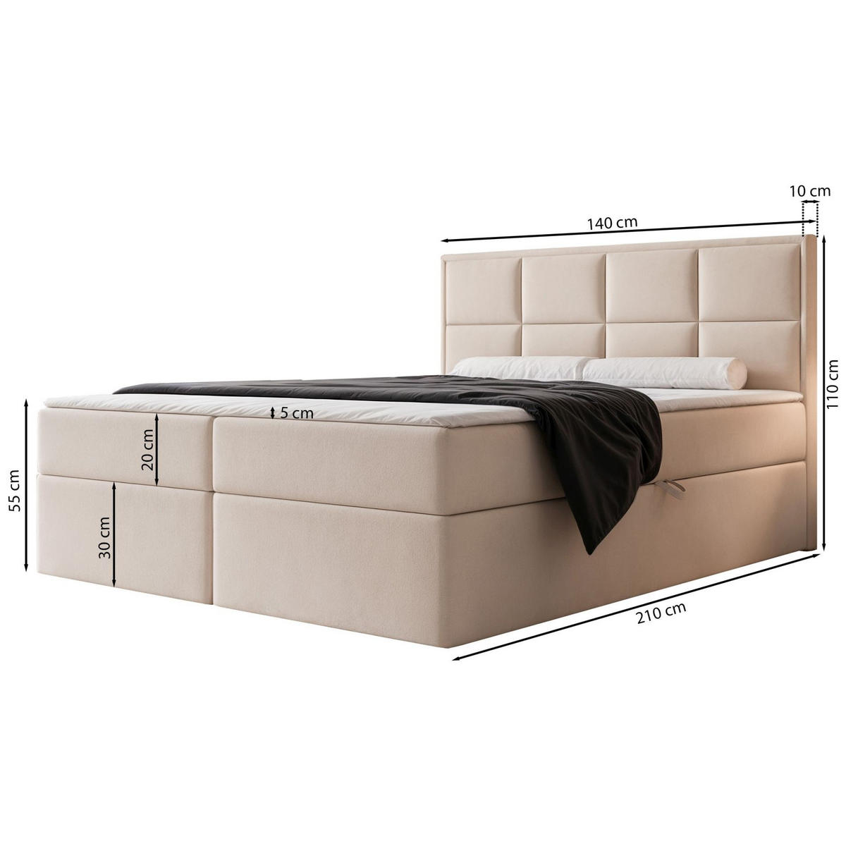 BOXBETT Silensio Eukalyptus Samt 140x200 cm - Grün, Textil (140/200cm) - Selsey