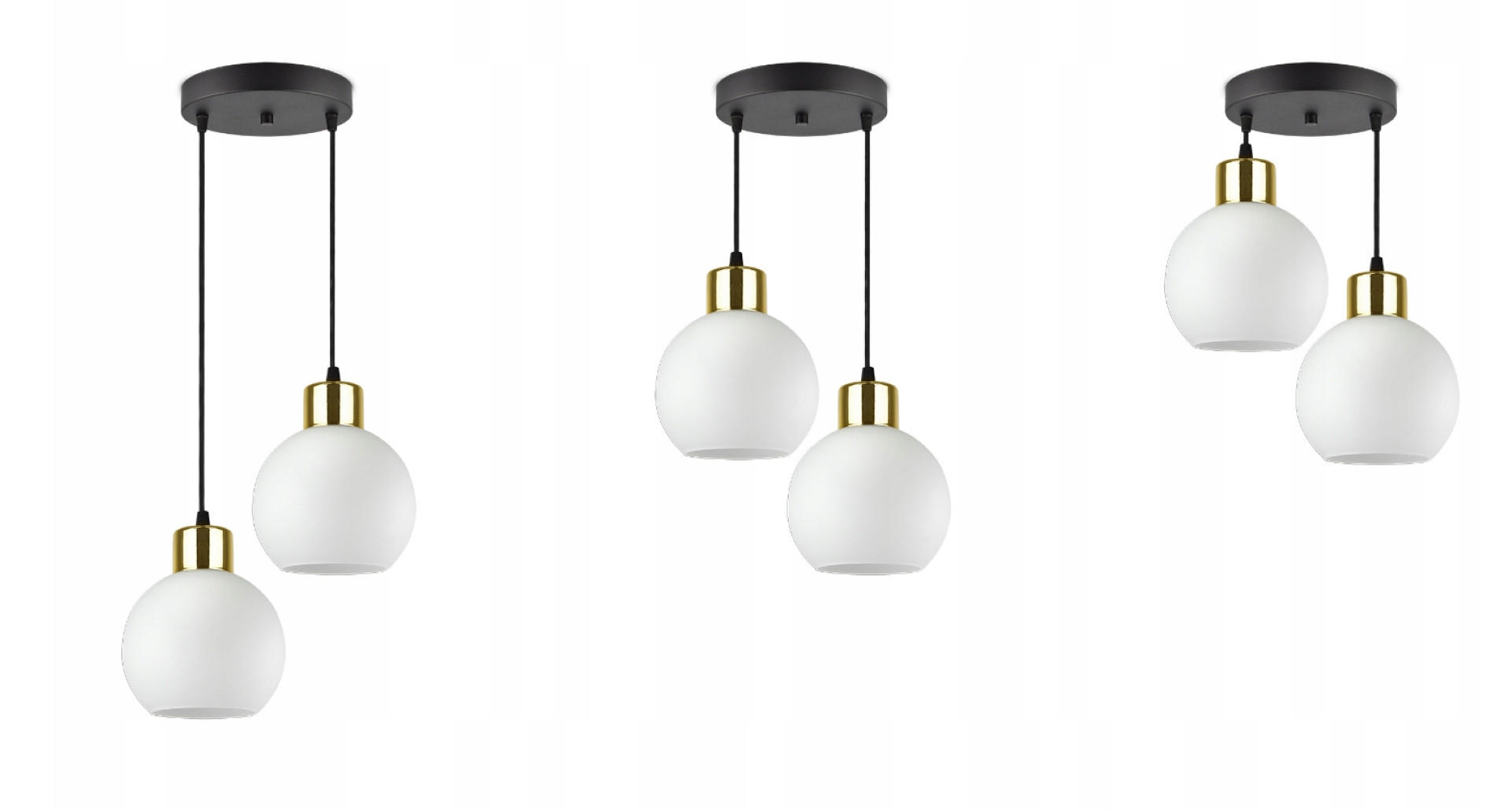 PENDELLEUCHTE Milano Glas - Goldfarben/Schwarz, Glas/Metall (25/25/80cm) - kiki design