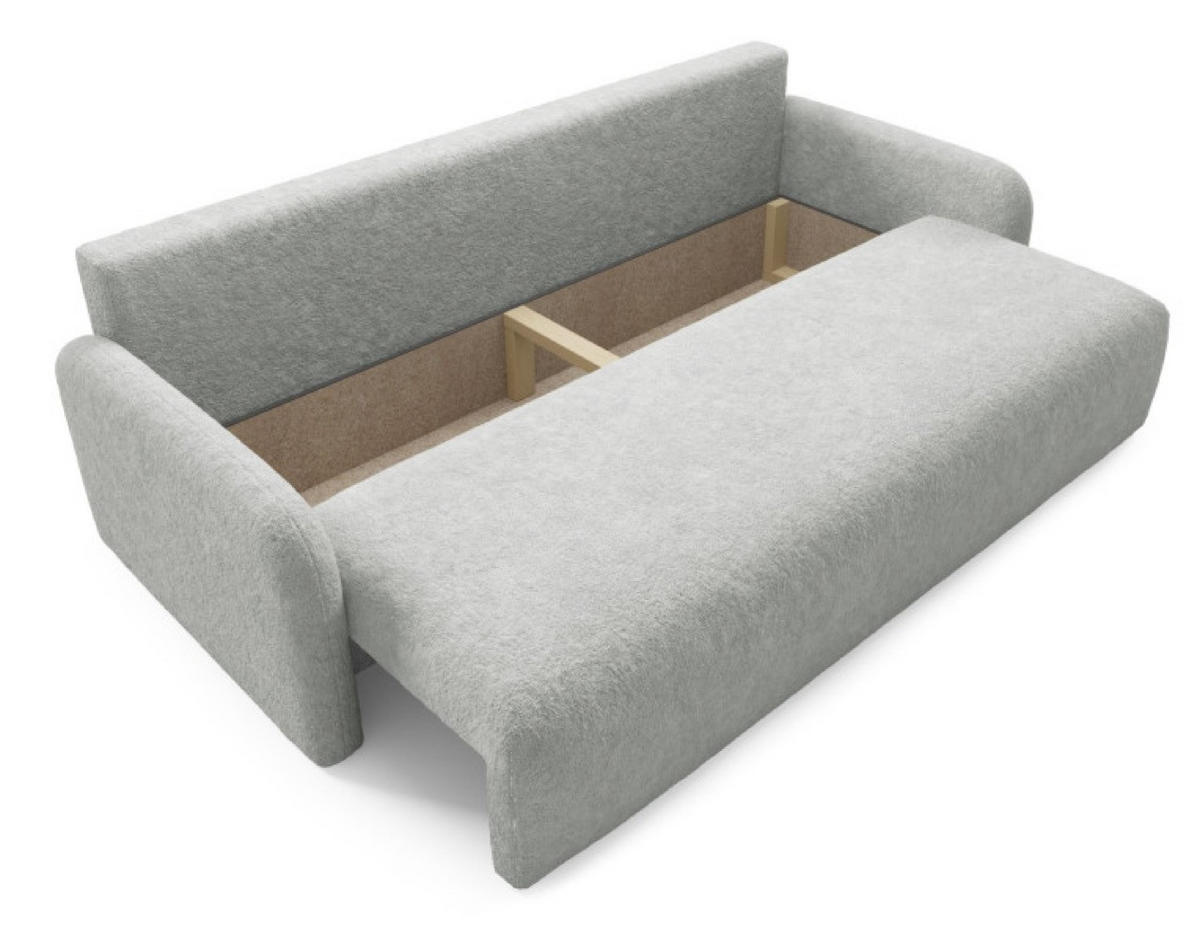 SOFA Grau RAVI Mit Bettkasten Fredo 30 - Grau, Textil (218/90/88cm) - Sepro Meble