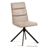ESSZIMMERSTUHL (6er-Set) Drusy 47x92x60 Schwarz/Natur - Schwarz/Naturfarben, Kunststoff (60/92/47cm) - 58aufmkessel