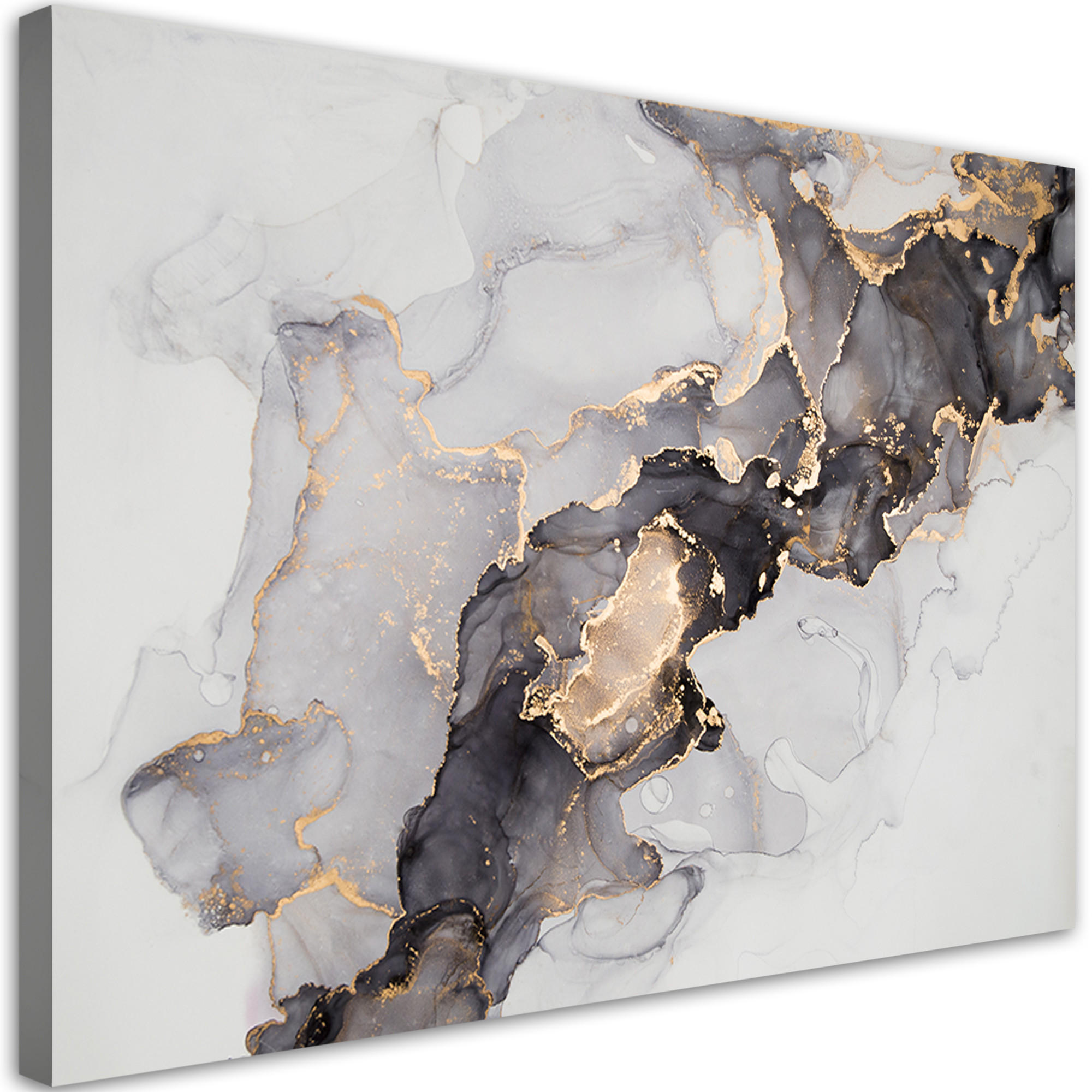 Feeby Leinwandbild Grau 120x80 cm