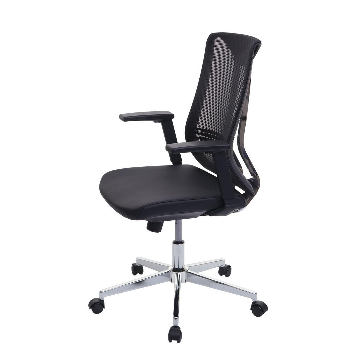 BÜROSTUHL Schwarz - Schwarz, Textil (65/110/66cm) - MCW