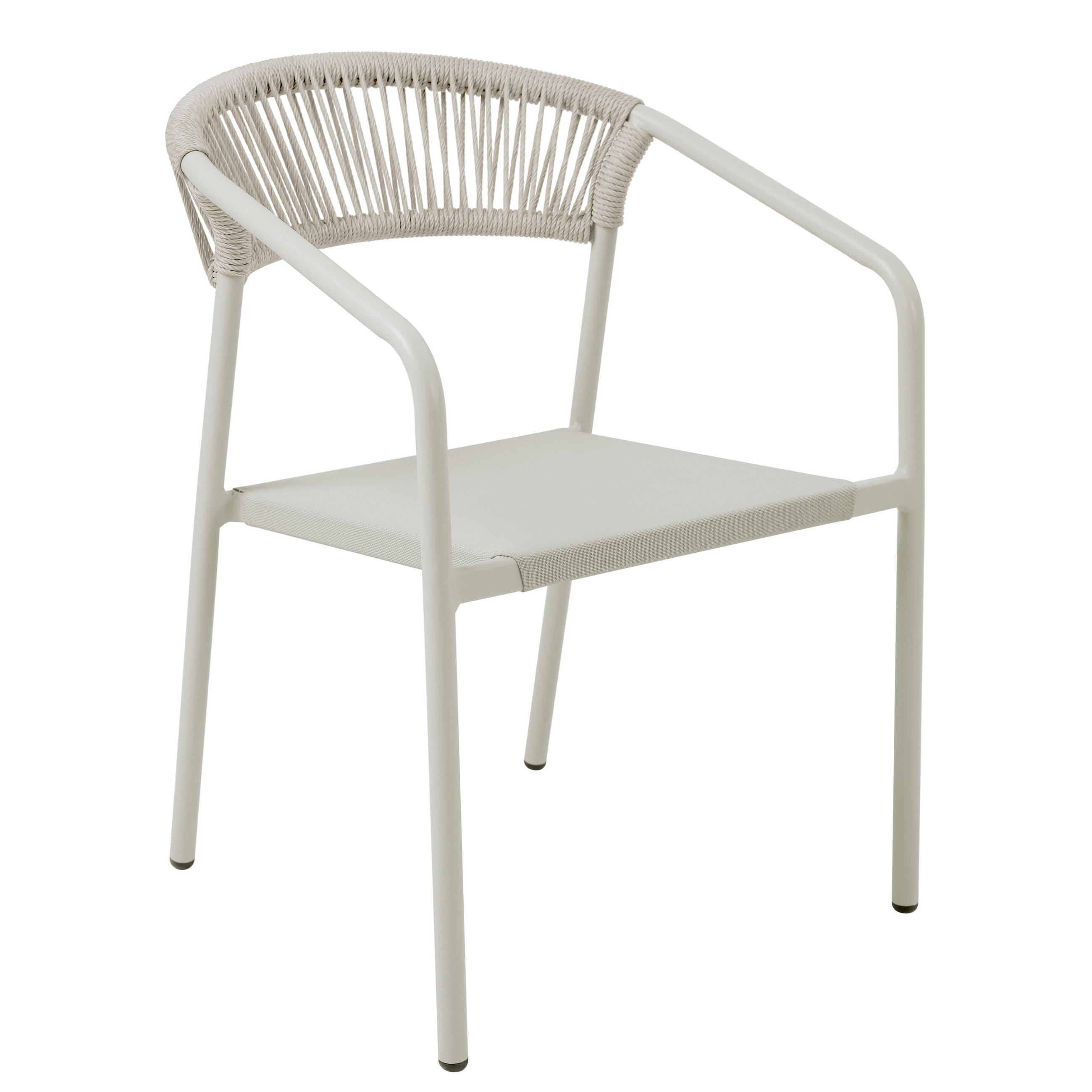 GARTENSTUHL, Nocera, beige - Beige, Metall (59.5/79/55cm) - Oviala