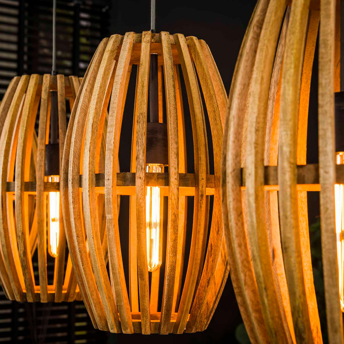 HÄNGELEUCHTE Orbit Braun 25/135/ 150 cm - Braun, Holz (25/135/150cm) - Hoyz Collection