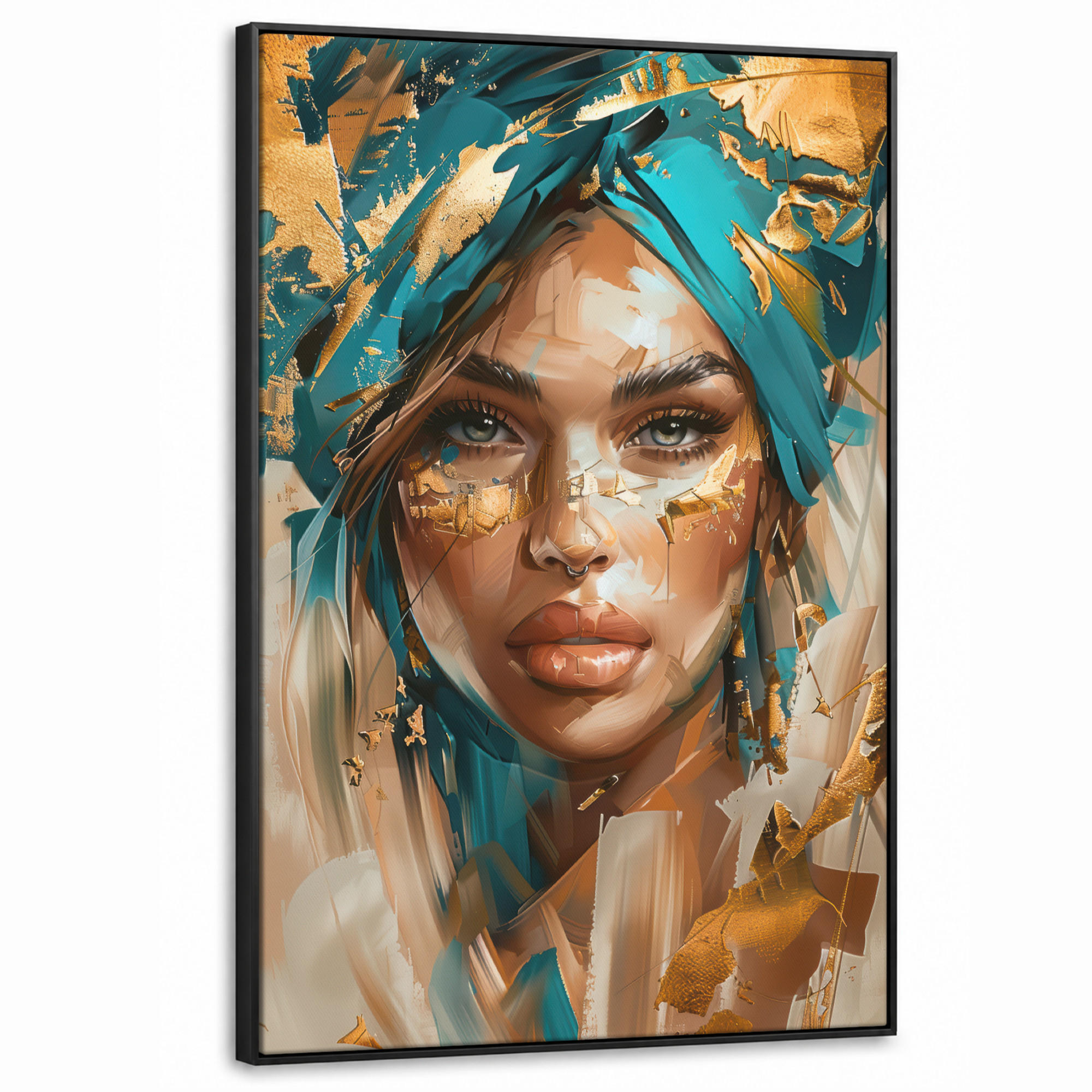 MuchoWow Leinwand Türkis 100x150 cm