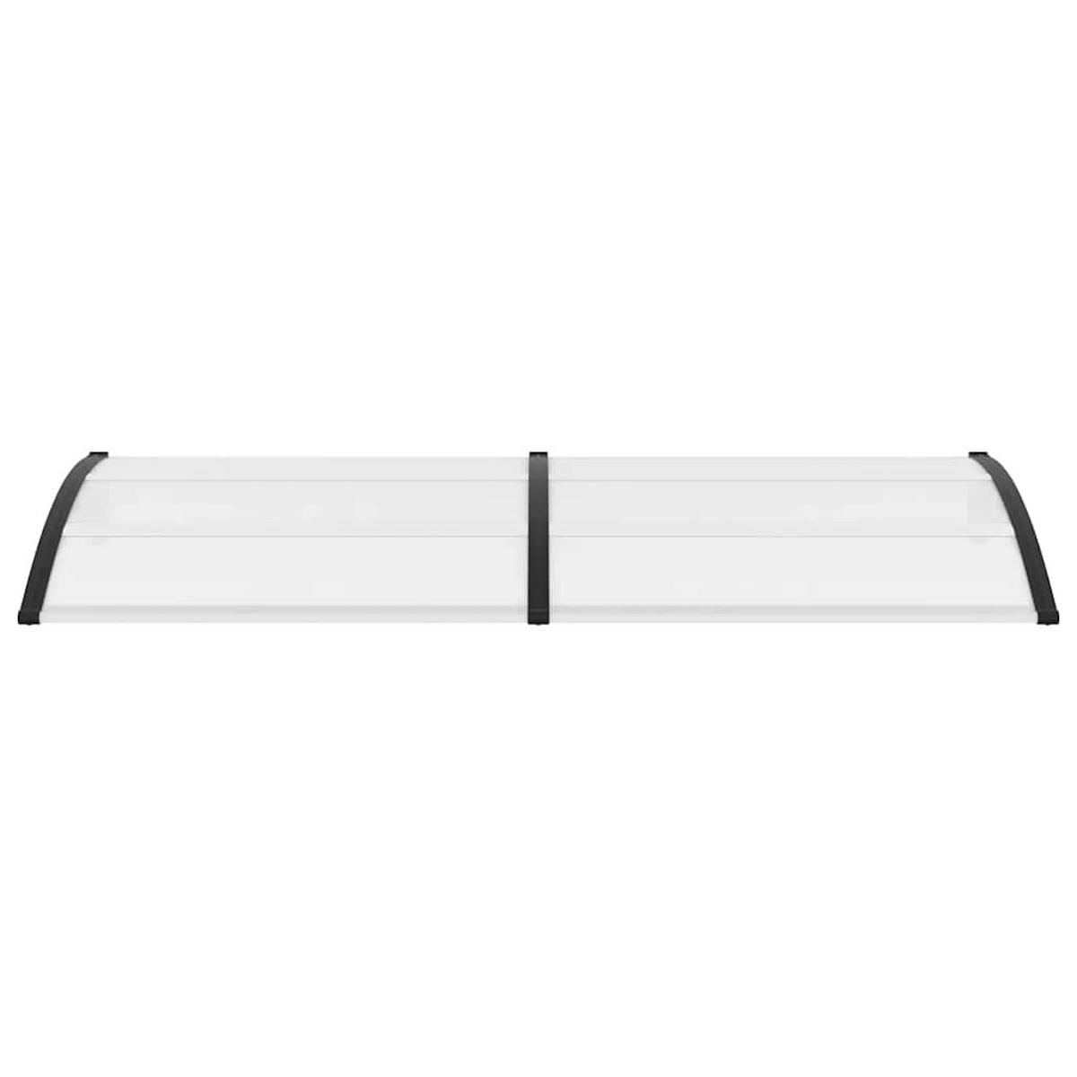 TÜRVORDACH 240/100 Cm Pc - Schwarz, Kunststoff (100/25/240cm) - vidaXL