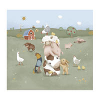 FOTOTAPETE Bauernhof Kleine Farm - Multicolor, Papier/Kunststoff (300/280cm) - Little Dutch