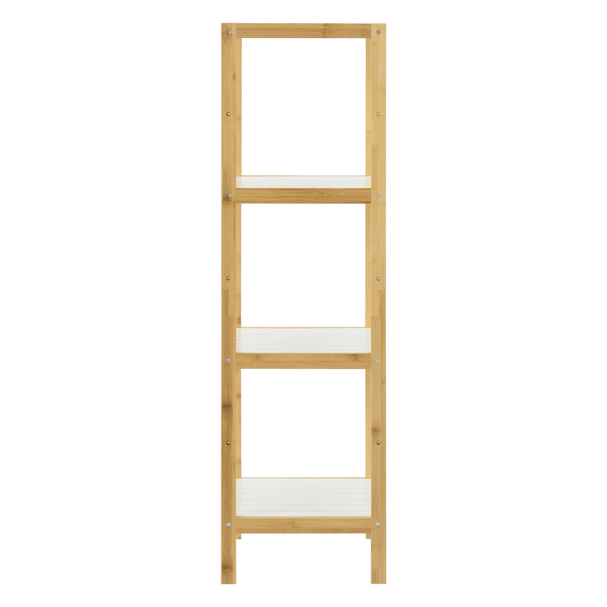 BADEZIMMERREGAL Balsfjord - Naturfarben/Weiß, Holz (33/110/34cm) - [en.casa]