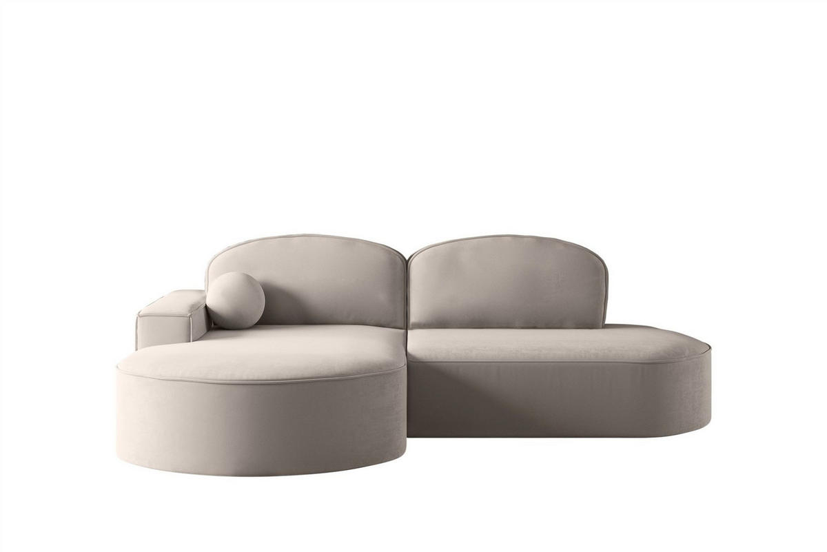 ECKSOFA Girona Mit Schlaffunktion - Hellgrau, Holzwerkstoff/Textil (278/179cm) - Fun Möbel