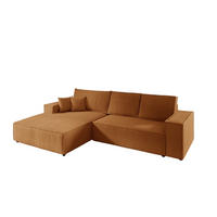 ECKSOFA Corunia In Poso - Rotbraun, Holzwerkstoff/Textil (294/185cm) - Fun Möbel