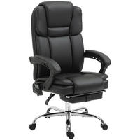 BÜROSTUHL in Schwarz 67x66x126 cm mit Massage, Wärmefunktion und Fußstütze - Schwarz, Metall (66/126/67cm) - IVMEU