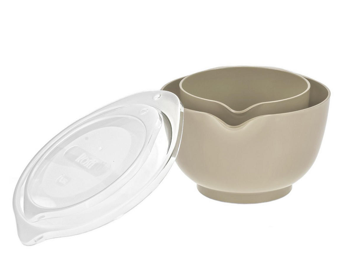 RÜHRSCHÜSSEL-SET Margrethe New beige (2tlg) - Beige, Kunststoff (21/15cm) - Rosti