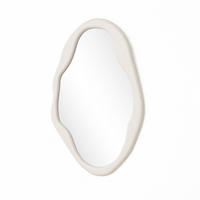 WANDSPIEGEL, 70x50 cm, eleganter MDF-Rahmen - Weiß, Glas (50/70/2.5cm) - Hometopia