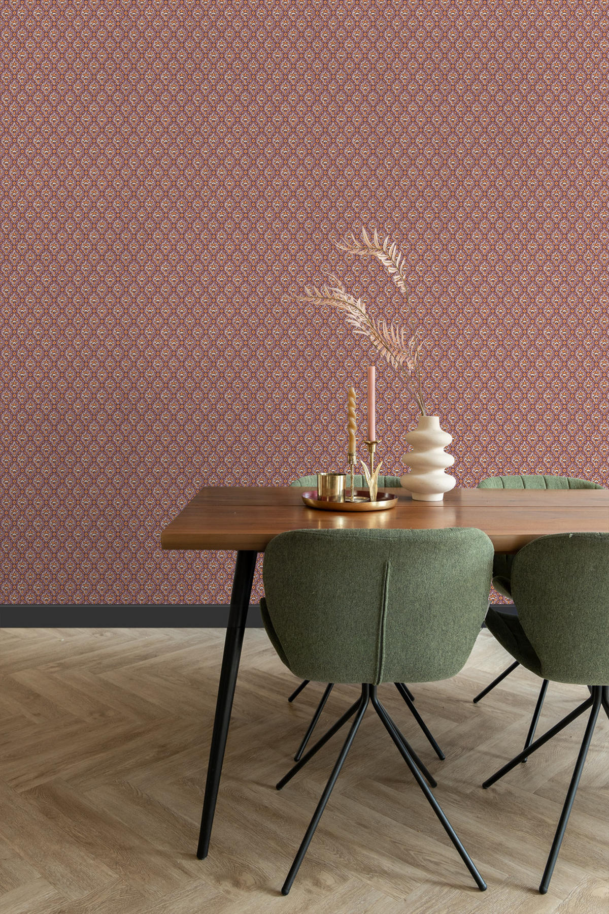 TAPETE Blumenmuster 50 x 900 cm - Lila, Papier (50/900cm) - ESTAhome
