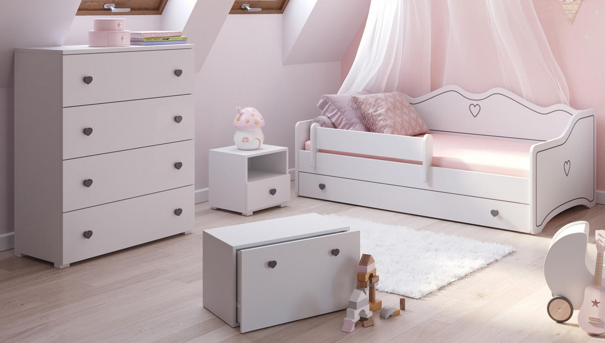 SPIELZEUGTRUHE Inga - Weiß, Holzwerkstoff (71/42cm) - RAUMHIRSCH FURNITURE