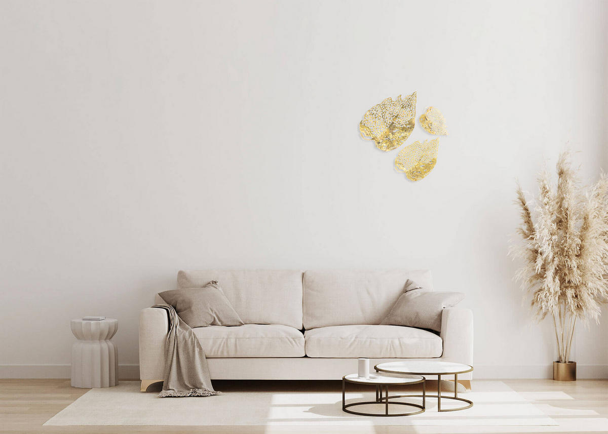 WANDDEKO Gold 60/47 cm - Goldfarben, Metall (3.01/47/2cm) - KUNSTLOFT
