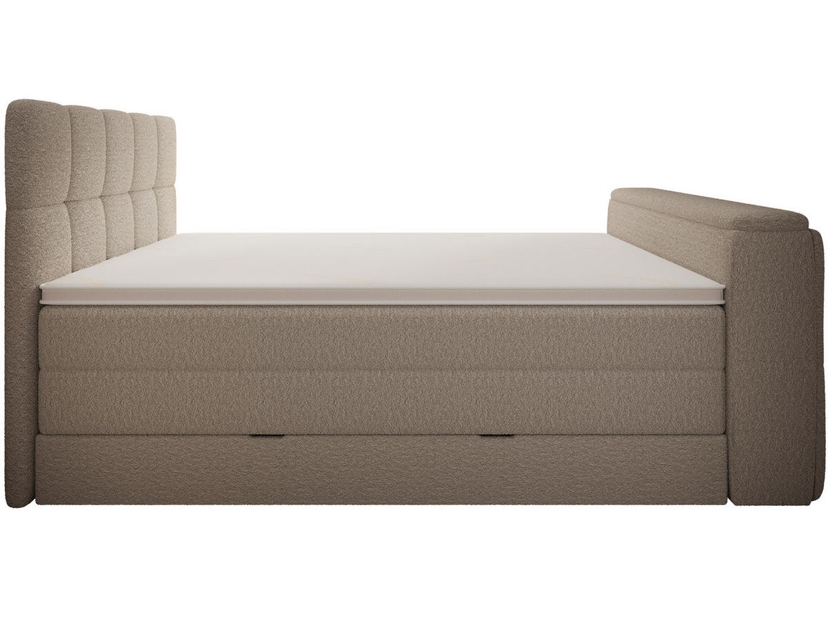 BOXSPRINGBETT Madison 3 beige 180/200 H2/H3 mit TV-Lift - Beige, Textil (180/200cm) - wonello