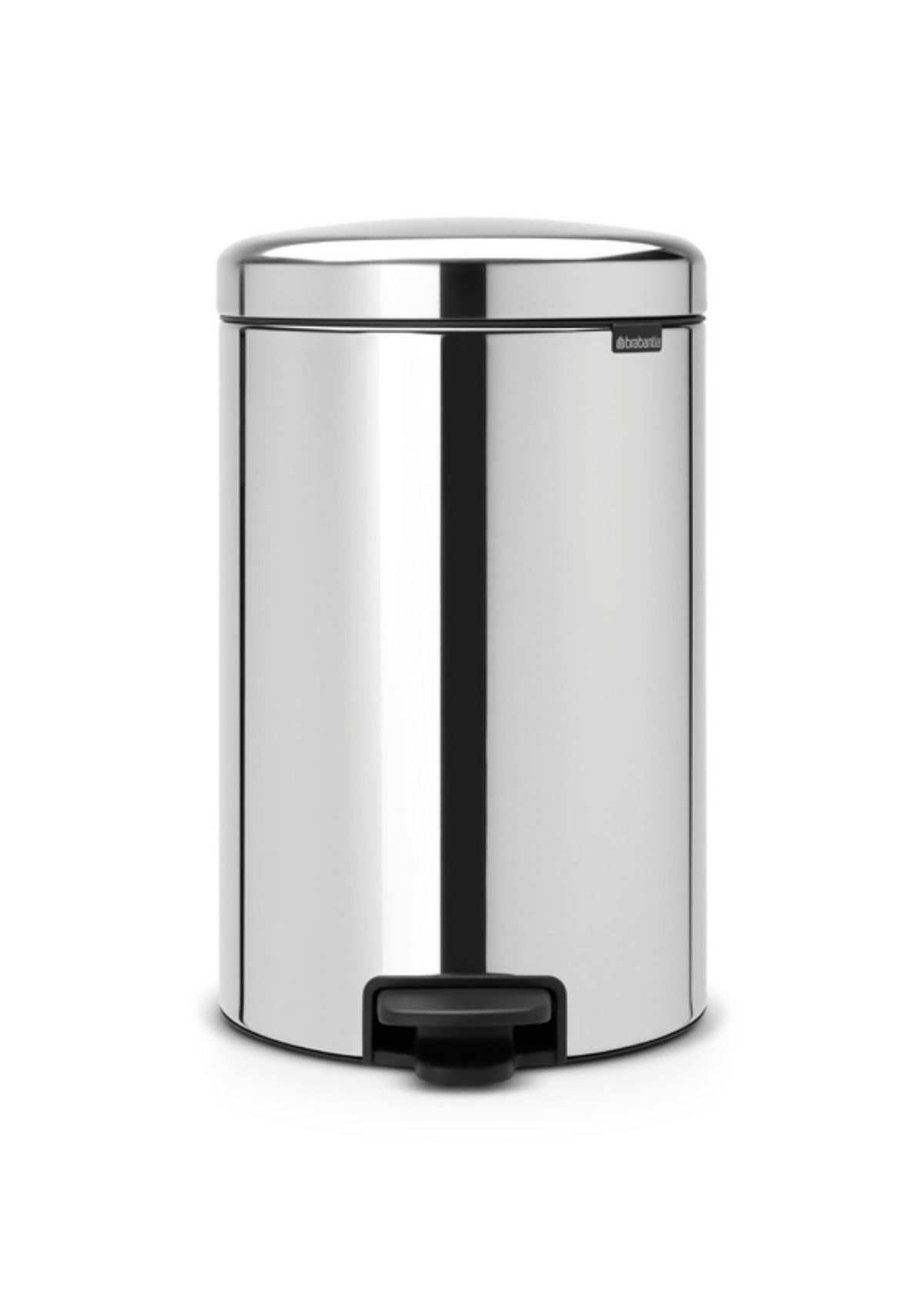 MÜLLEIMER klassisch Mit Soft Verschluss 20 Liter 46,7 x 29 x 38 cm Metall Edelstahl - Grau, Metall (29/46.7/38cm) - PROREGAL