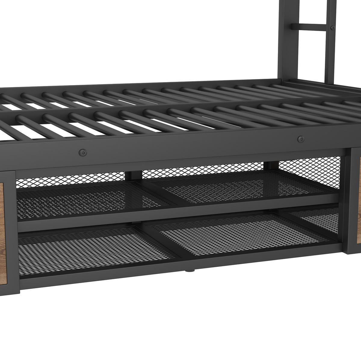 ETAGENBETT 90/140x200 Schwarz - Schwarz, Metall (90/200cm) - ComfortXL
