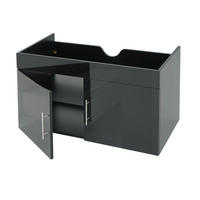 WASCHBECKENUNTERSCHRANK Schwarz - Schwarz, Holz (90/48/46cm) - MCW