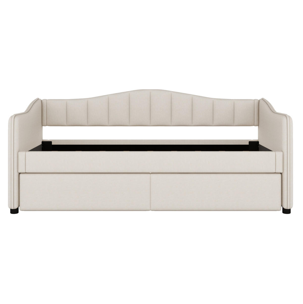 POLSTERBETT 90/200 cm Beige mit Polsterbett und LED-Beleuchtung - Beige, Textil (90/200cm) - Flora Grace