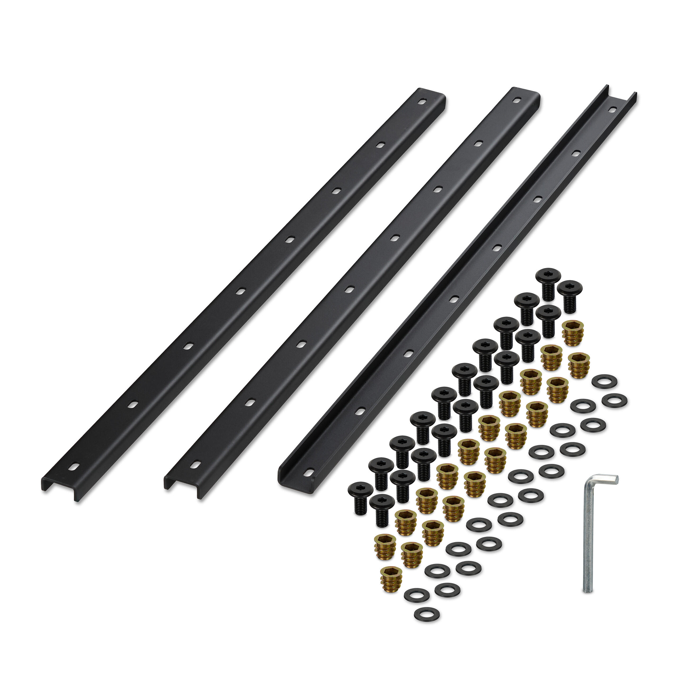 Relaxdays LIŠTA Černá 3ks-Set U-profil 90 cm