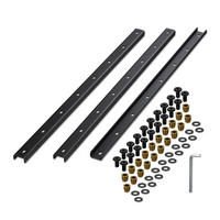 3XGRATLEISTE - Schwarz, Metall (4/90/2cm) - Relaxdays