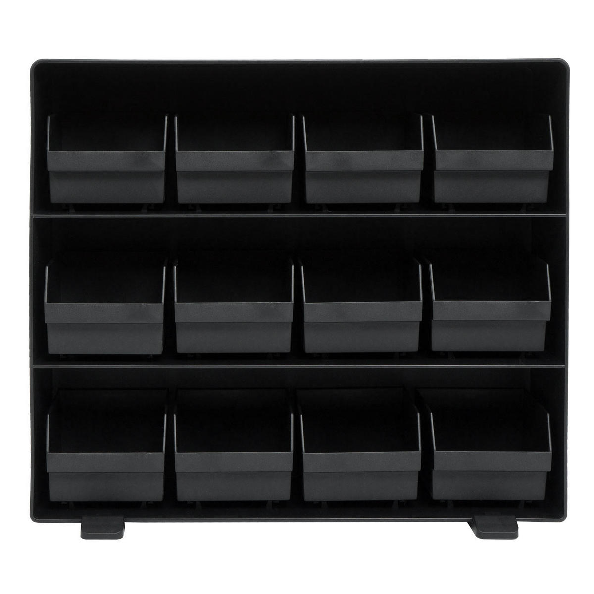 AUFBEWAHRUNGSBOX eckig Schwarz - Schwarz, Kunststoff (33/29/8cm) - MCW