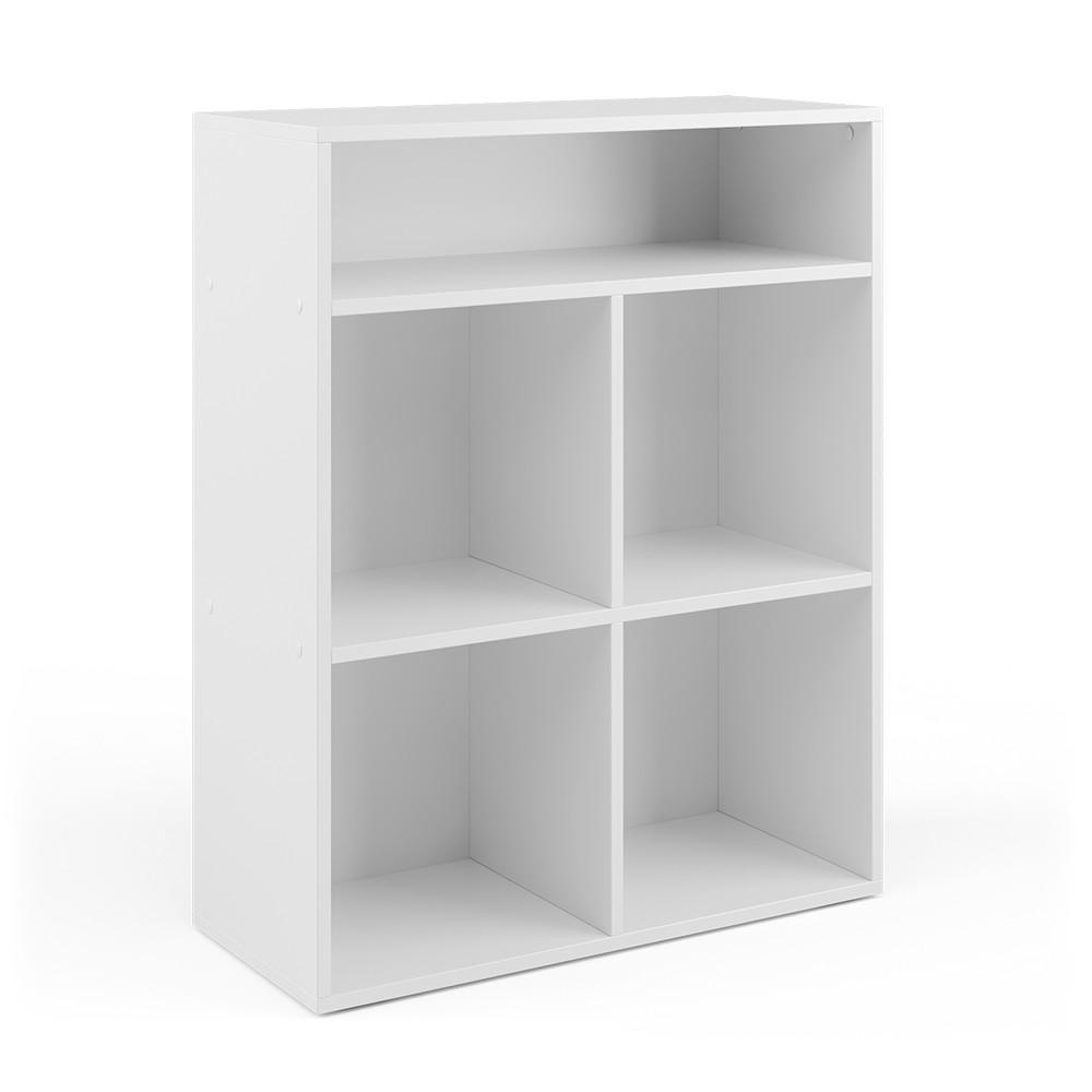 KINDERREGAL Luigi Weiß 72 x 90.2 cm 4 Fächer - Weiß, Holzwerkstoff (72/90.2/30.6cm) - Vicco