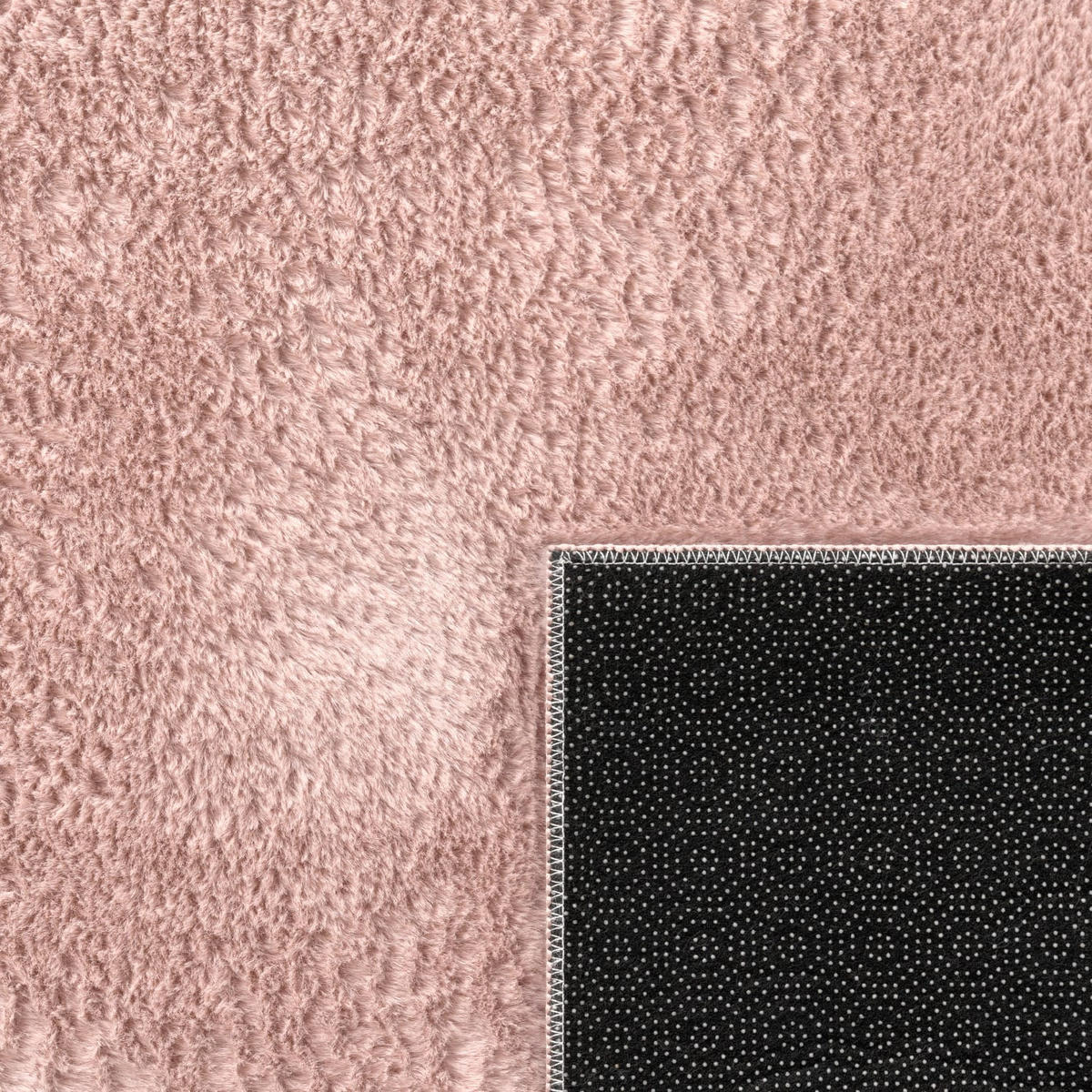 TEPPICH Kurzflor waschbar Einfarbig Wohnzimmer schmutzabweisend Pink Rund 120D - Rosa, Textil (120/120cm) - KADIMA DESIGN