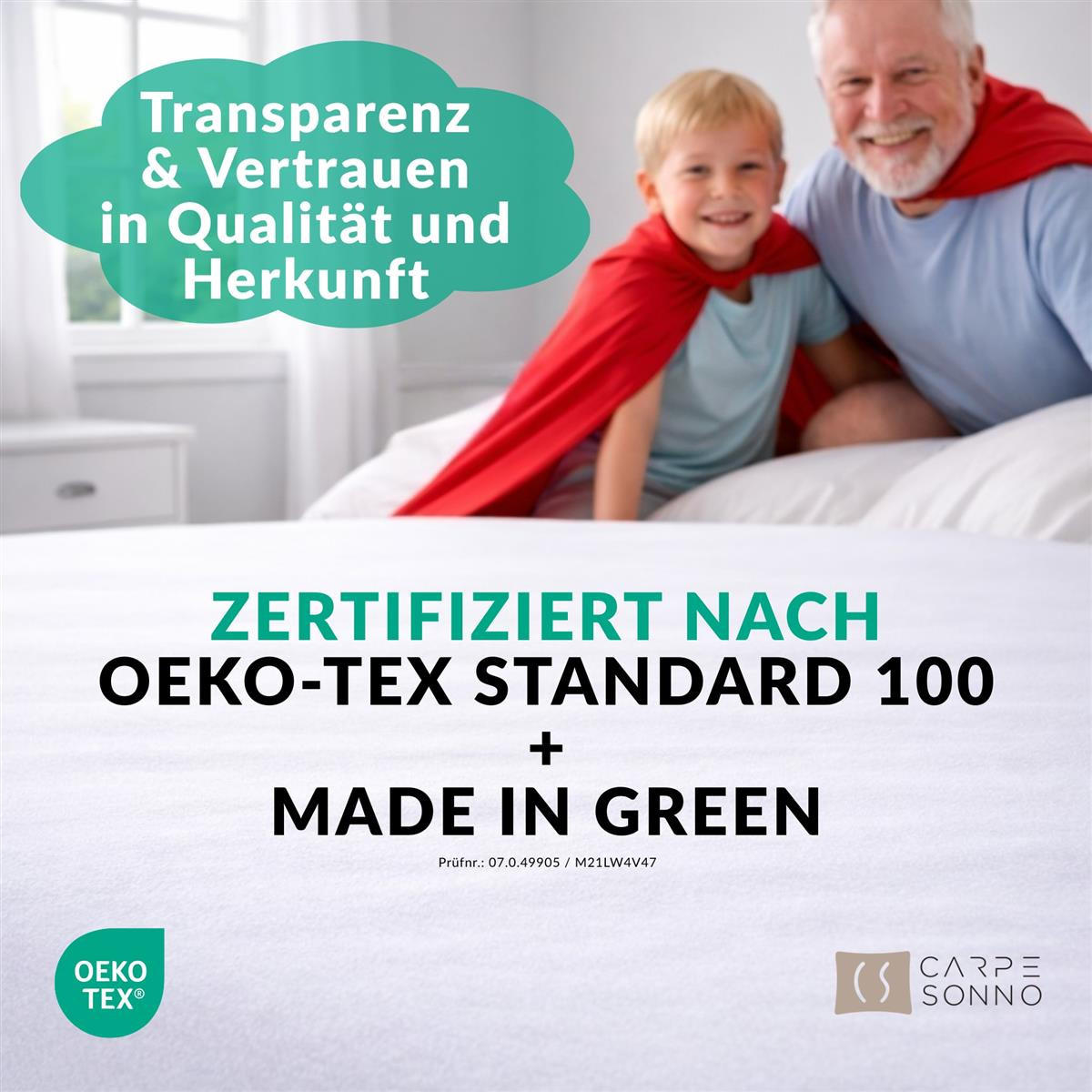 MOLTON-MATRATZENSCHONER 140x220 aus 100% Baumwolle - Atmungsaktive Matratzenschutz Auflage feuchtigkeitsabsorbierend - Matratzenauflage 140 x 220 cm - Naturfarben, Textil - Carpe Sonno