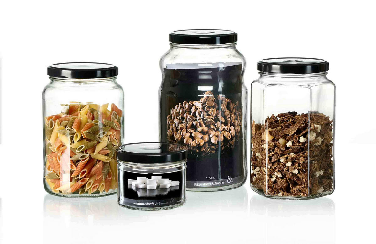VORRATSGLÄSER Mara transparent 2,65 l 3er Set - Transparent, Glas (13/23/13cm) - Ritzenhoff Breker