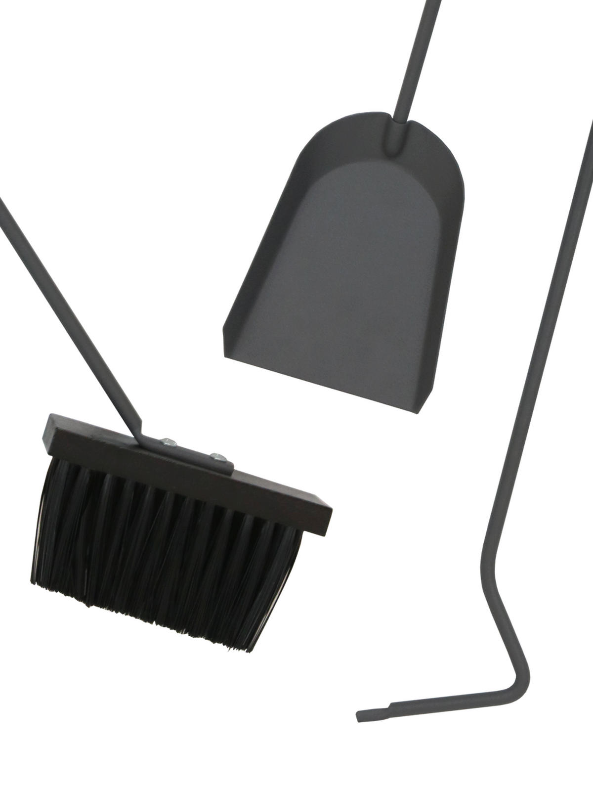 KAMINBESTECK Set 5-tlg. - Schwarz, Metall (20/50/20cm) - holz4home