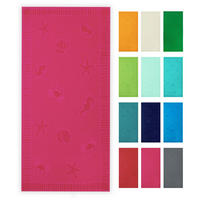 STRANDTUCH, 100x200 cm, 100% Baumwolle, Rot - Pink, Textil (100/200cm) - Zollner