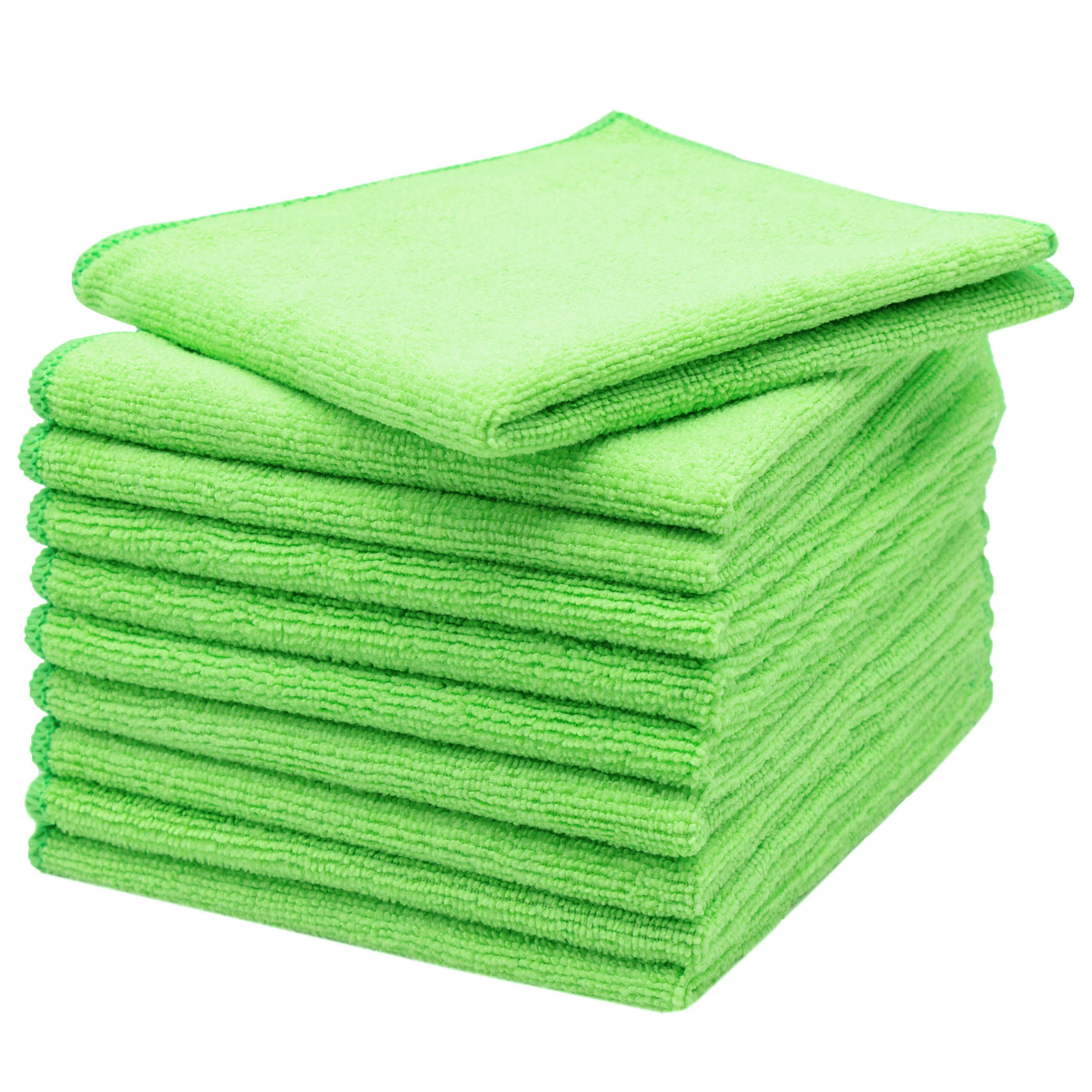 REINIGUNGSTÜCHER, 10er-Set, 40x40 cm, 80% Polyester, 20% Polyamid, Grün - Grün, Textil (40/40cm) - Zollner