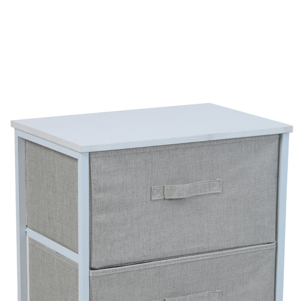 METALLREGAL NELJA - Weiß, Metall (45/95/30cm) - SVITA