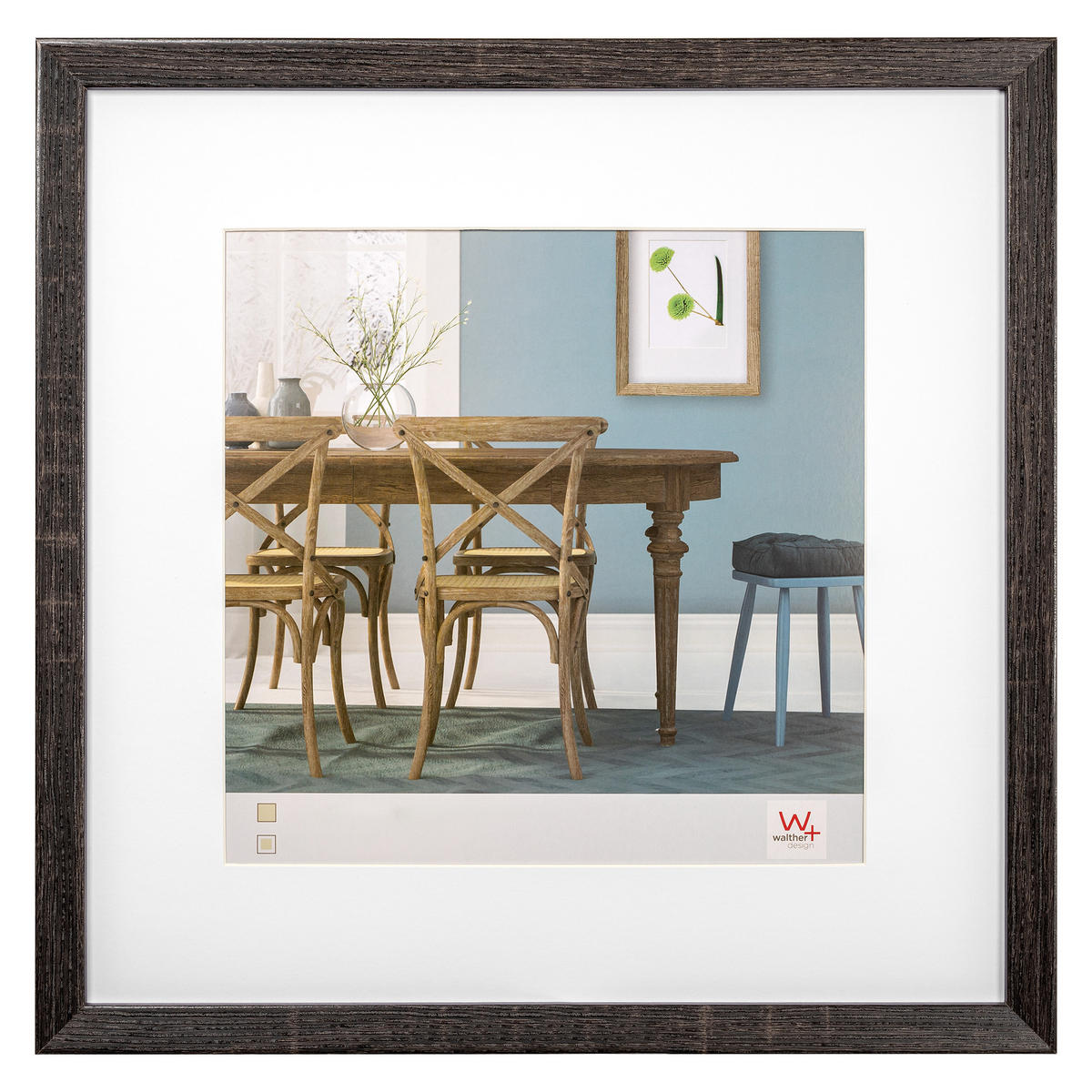 BILDERRAHMEN Fiorito Holzrahmen 40x40 cm, dunkelgrau - Grau, Holzwerkstoff (41.5/41.5/2cm) - walther design