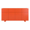 SIDEBOARD Cubo Long, Geometrische 3D Fronten, 169 cm, Orange - Orange, Holz/Holzwerkstoff (168.9/83.8/41.8cm) - Skandica