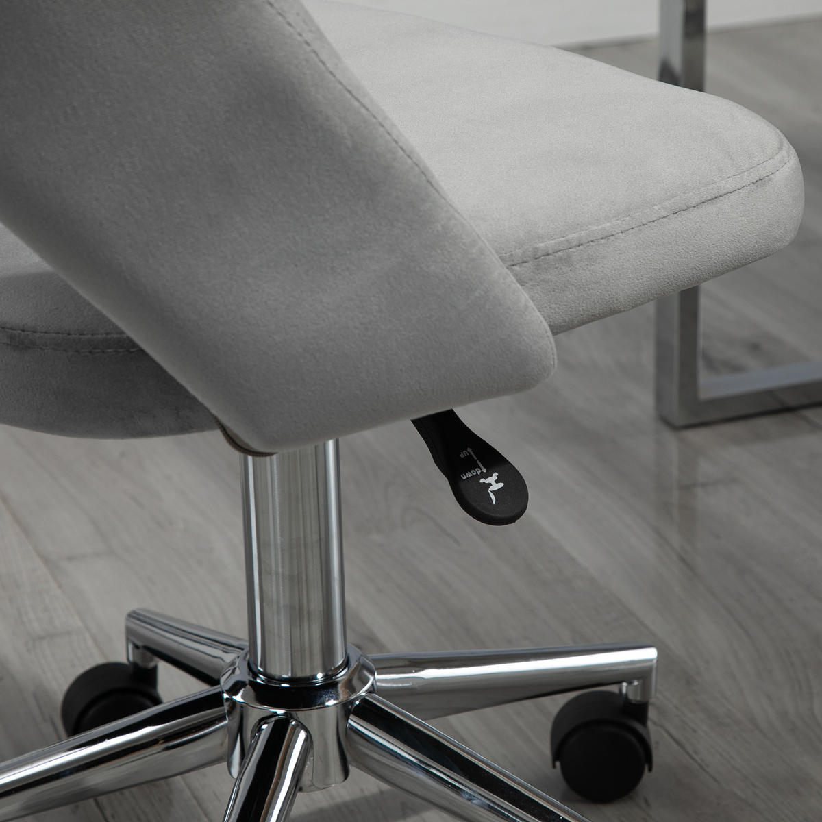 BÜROSTUHL DE-05125 Muschelform, höhenverstellbar & 360° drehbar Grau - Grau, Metall (60/91/49cm) - ComfortXL