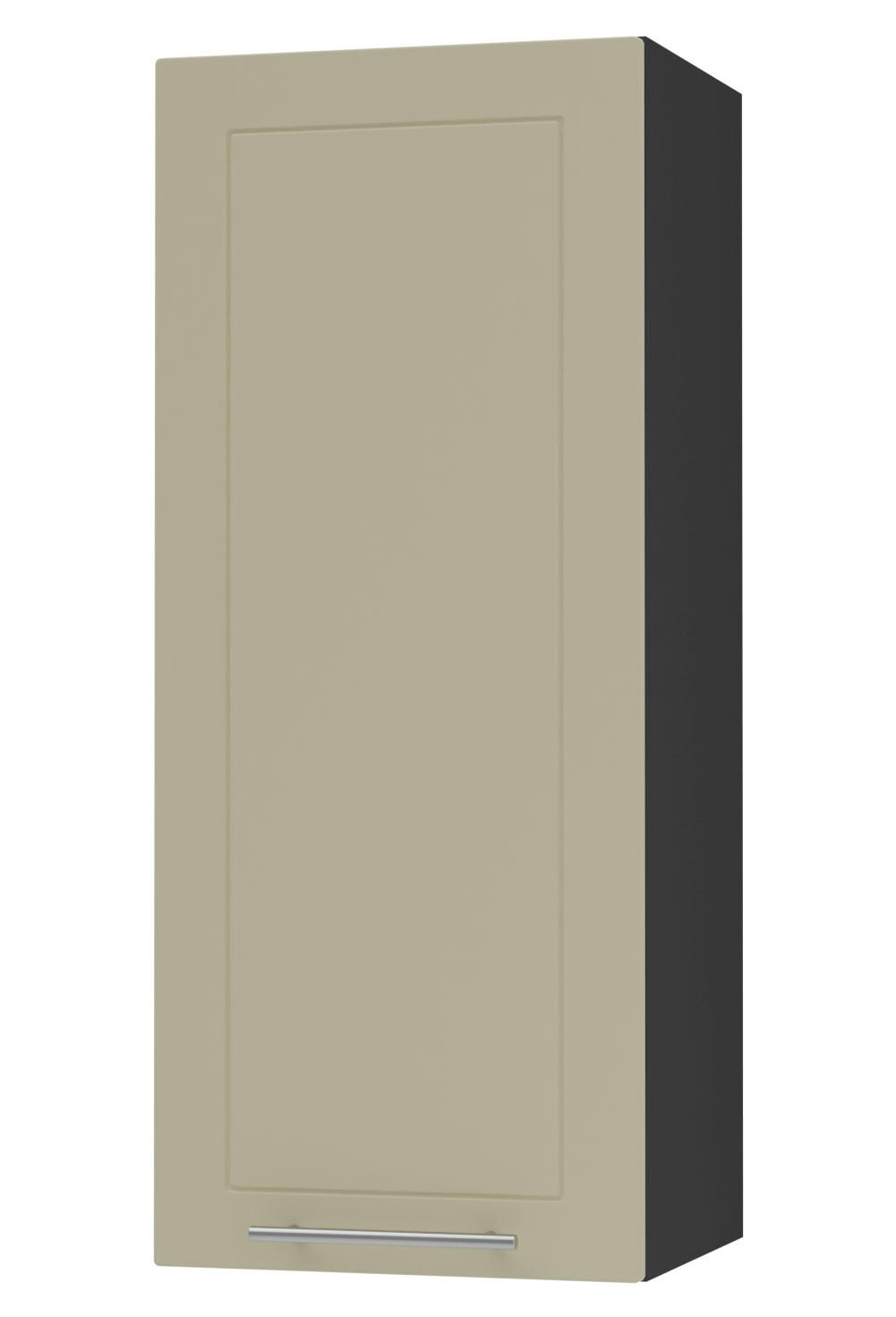 Feldmann-Wohnen Küchenhängeschrank Creme, Schwarz 40x96x32.5 cm